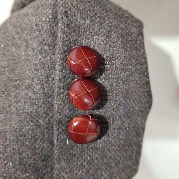 Banana Republic Blazer Womens 8 Brown Wool Blend Jacket Elbow Patches - Picture 3 of 11